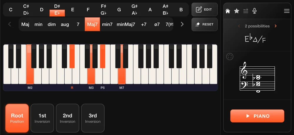 Bass note notation